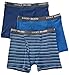 Lucky Cotton 1X1 Rib Boxer Briefs - 3 Pack (161PB06) L/Denim/Blue Stripe/Blue