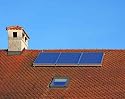 A Photograph of a Solar Panel on the Roof - 18"W x 14"H - Peel and Stick Wall Decal by Wallmonkeys
