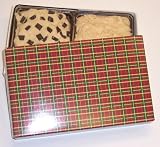 Scott's Cakes Vanilla and Chocolate Chip Fudge Combo 1 lb. Christmas Plaid Box