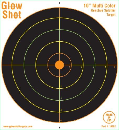 50 Pack - 10" Reactive Splatter Targets - Glowshot - Multi Color - Gun and Rifle Targets - Glow Shot
