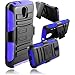 Thousand Eight(TM) For LG Volt LS740 - Hybrid Armor Stand Case With Holster and Locking Belt Clip + [FREE LCD Screen Protector Shield(Ultra Clear)+Thousand Eight (TM)Touch Screen Stylus] (H Blue)