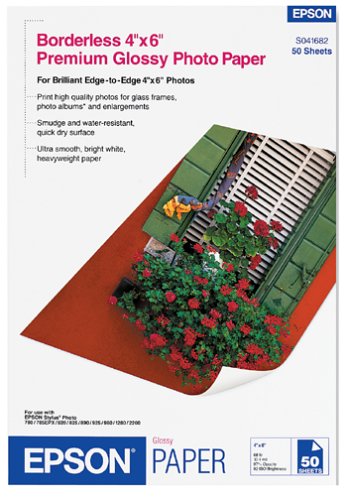 Epson S041682 Premium Glossy Photo Paper (4inx6in, 50 Sheets) On Sale