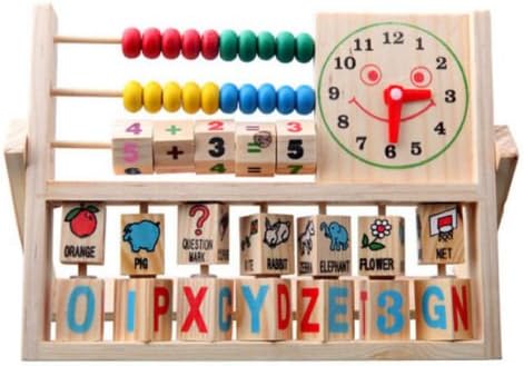 Children Baby Kids Learning Developmental Versatile Flap Abacus Wooden Toys