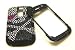 SPARKLING BLACK SKULL WITH PINK EYE PATCH FULL DIAMOND RHINESTONE SNAP ON HARD SKIN F...
