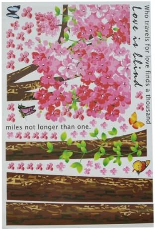 Huge Sakura Flower Blossom Tree Removable Wall Decals Stickers Mural Home Decor