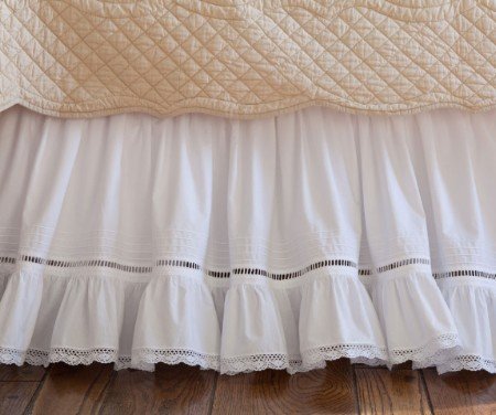 Taylor Linens 2208PRAI-T Prairie Crochet Bed Skirt