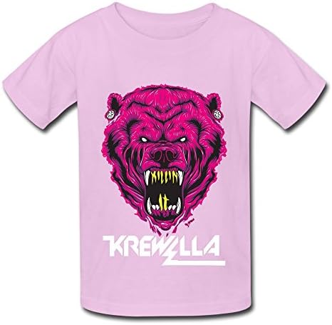 Krewella For Kids Unisex Pink Cotton T-Shirt