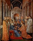 Fra Angelico (Fresco cycle on the life of Saint Stephen and Lawrence, Scene: Consecration of St. Lawrence to the deacon