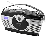51PKF3TMKML. SL160  Soundmaster RCD1300S MW/UKW Kofferradio mit Vertikal CD Spieler im Retro Design schwarz