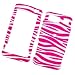 Samsung Omnia I910 (Verizon) Rubberized Snap On Protector Hard Case Image Cover White & Pink Zebra