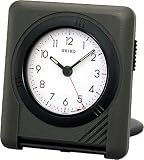 Seiko Travel Alarm Clock Ultra Thin Grey and Brown Undertone Matte Case