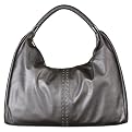 Mossimo Black Large Slouch Hobo Silver
