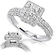 1.00 carat Princess Cut Diamond Engagement Ring in 14K White Gold 1.00 carat Princess Cut Diamond Engagement Ring in 14K White Gold