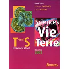 Sciences de la Vie et de la Terre, Term S, programme 2002