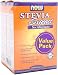 NOW Foods Stevia Extract Packets Twinpack,  100 Count  Boxes (Pack of 2)