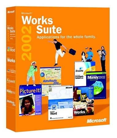 Works Suite 2002 CD (Word, Money, AutoRoute, Encarta, Picture It)