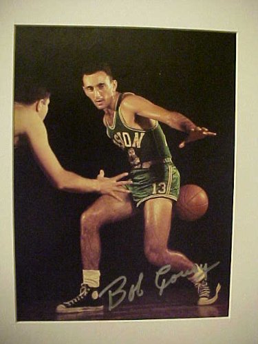 Bob Cousy Boston Celtics Autographed 12 x 15 Professionally Matted Color Photo With A Personally Obtained Autograph Directly From The Player