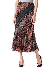 Striped Aztec Print Long Skirt