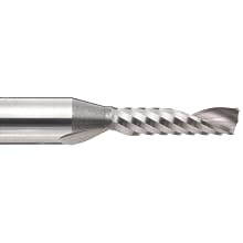 Melin Tool ARMG Carbide Square Nose End Mills, Inch, Uncoated (Bright) Finish, 25 Degree Helix, For Use With Plastics