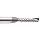 Melin Tool ARMG Carbide Square Nose End Mills, Inch, Uncoated (Bright) Finish, 25 Degree Helix, For Use With Plastics