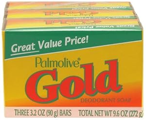Palmolive Bath Bar Soap, Gold, 3 Count