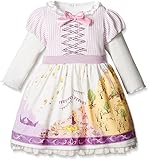 DISNEYワンピースラプンツェル130cmパープルミニ裏毛Y5004