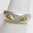 14K Two-Tone Gold Woman's Diamond Band