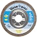 Weiler Tiger Abrasive Flap Disc, Type 29, Round Hole, Aluminum Backing, Zirconia Alumina, 4-1/2