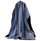 Saunatuch, Badetuch, Strandtuch 80 x 200 cm, Qualit�t 480 g/qm, 100 % Baumwolle, blau-grau gestreift