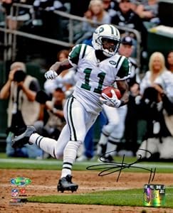 Jeremy Kerley Autographed New York Jets Running with Football 8x10 Photo TRISTAR
