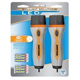 Rayovac Brilliant Solutions 3-AAA Battery LED Flashlight, Twin Pack