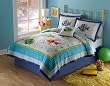 Colorful Sea Full / Queen Size Quilt with 2 Shams