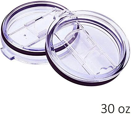 UniWey Spill Proof and Splash Resistant Tumbler Lids for Yeti， RTIC，Ozark,30 oz,2 Pack