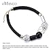 eManco Statement Bib Choker Round Collar Necklaces for Women YUPPIES Geometric Wood Beads with Black and White Fashion Jewelry