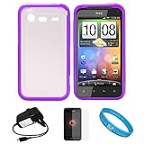 Durable Crystal Hard Case Cover with Purple Rubberized TPU Silicone Skin Ed ....