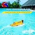 Original Create Toys 3313B 2.4G 2CH Mini RC Racing Boats Yellow G4Z8