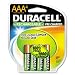 DURACELL PRODUCTS COMPANY Coppertop NiMH pre-charged Rechargeable Battery, AAA, 4/Pack
