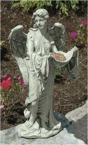 20" Religious Angel Outdoor Bird Feeder Statue #47167