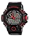 COCOTINA Mens Digital 50M Waterproof LED Alarm Multifunction Boy Sport Wrist Watch Red