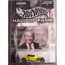 Hot Wheels Hall of Fame Legends Robert E. Petersen collector card and Track T car by Hot Wheels