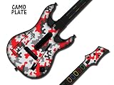 Protective skins for Guitar Hero 4 "World Tour" Guitar, fits Nintendo Wii - CAMOPLATE RED