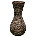 Dark Woven Hour-Glass Vase - Dark Walnut (Medium)
