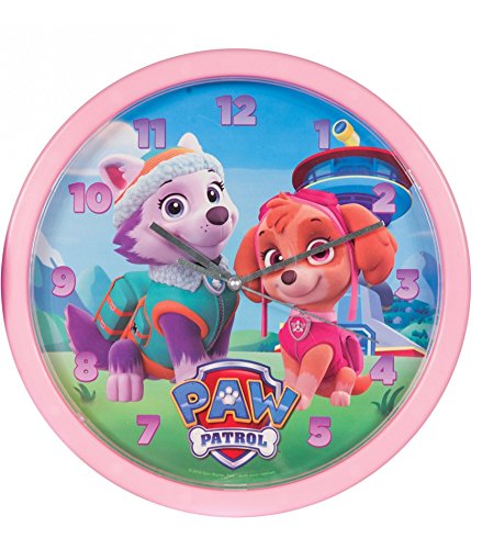 Paw Patrol Girl's Pink Wall Clock