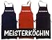 Garten & Freizeit : Kochen - Grillen - Schürze, bordeaux mit aufgesetzter Tasche MEISTERKÖCHIN