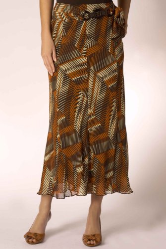 Per Una Geometric Print Belted Skirt clothing