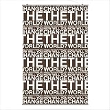 Change the World Slat in Chocolate Size: 24