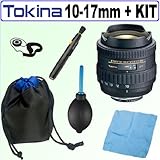Tokina AF 10-17mm f/3.5-4.5 AT-X 107 DX Fish-Eye Zoom Lens for Canon + Acce ....