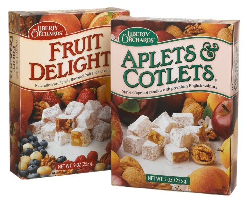 Liberty Orchards Aplets & Cotlets-Apple & Apricot Candies w Premium English... by Aplets and Cotlets