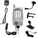Car / Auto Multi Adapter Mount Holder GPS Navigation Kit for the Handspring Treo 650 with built in charger - Gomadic Brand