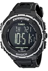 Timex Expedition Shock Xl Vibrating Digital Dial Black Resin Mens Watch T49950